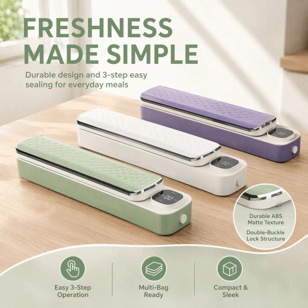 One-Touch Food Vacuum Sealer Built-in Cutter Food Sealer Automatic Vacuum Sealer Food Bag Sealing