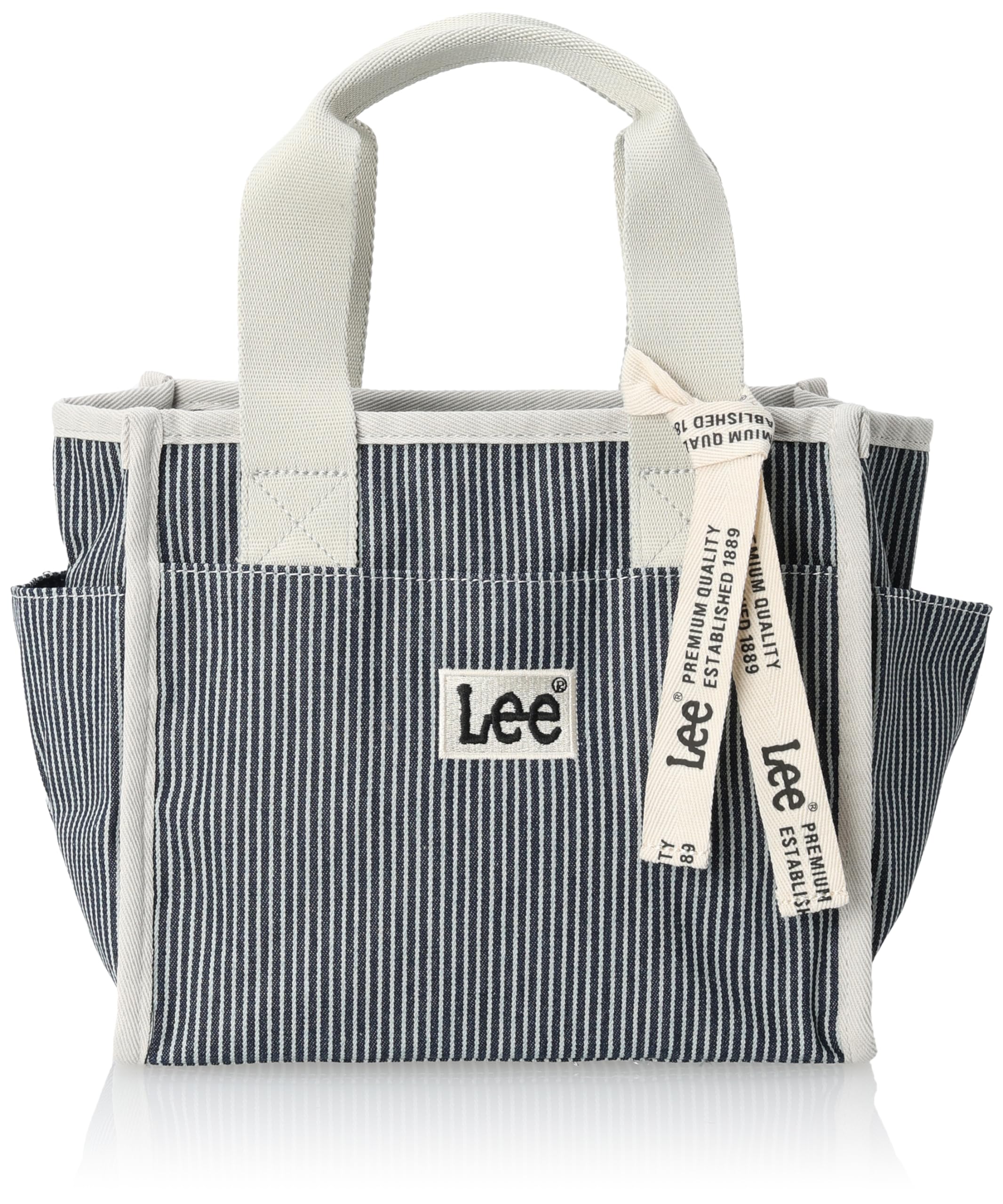 

Tote LEE LIFE Thick Cotton Canvas Mini Tote Shoulder Lunch Bag Commuting School Leisure Hickory Pattern [Lee] 2-Way White/Concrete 320-1312