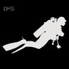 DYS Auto Shop Fashion Scuba Diver Reflective Car Vehicle Body Window Decals Sticker Decor