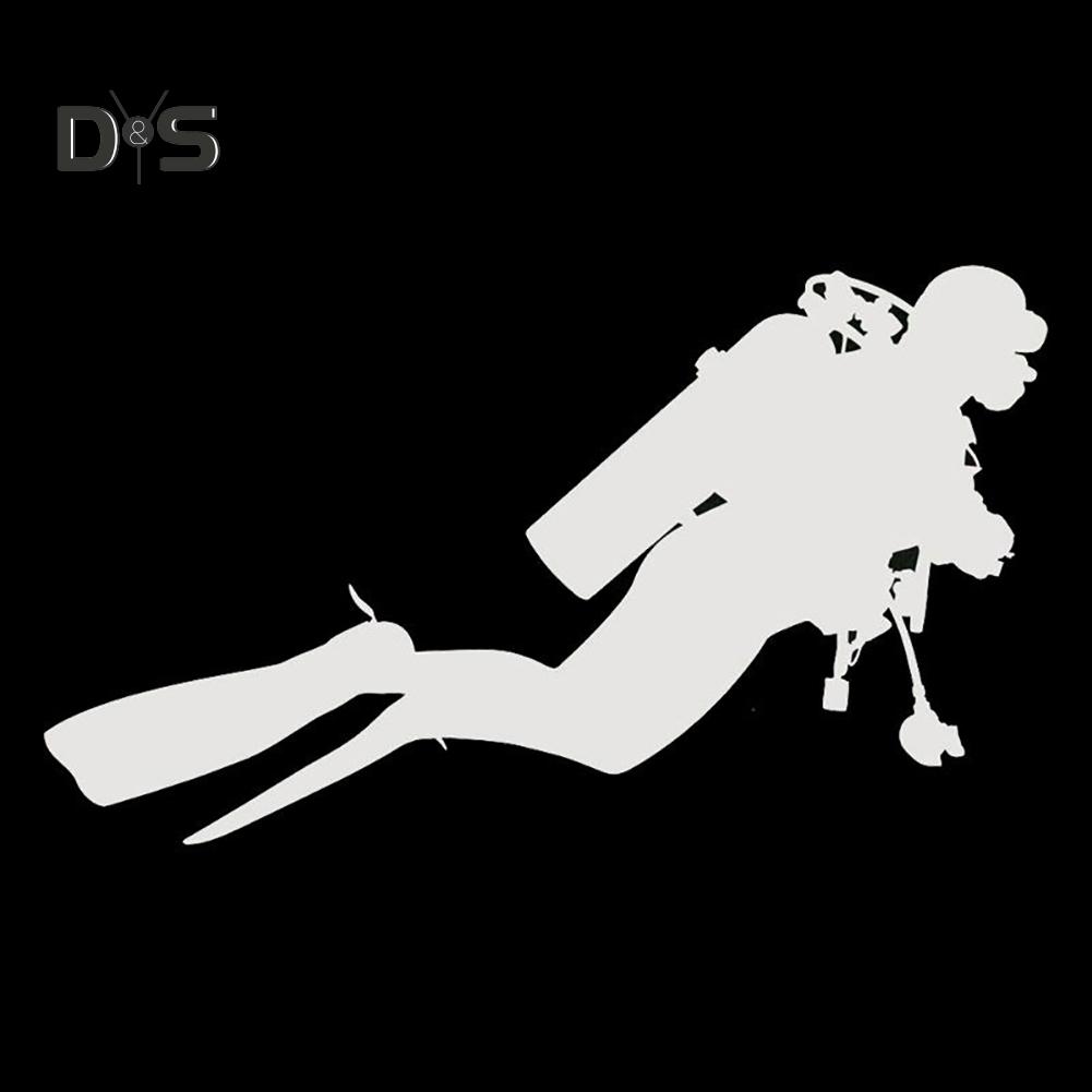 DYS Auto Shop Fashion Scuba Diver Reflective Car Vehicle Body Window Decals Sticker Decor