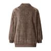 Sweatshirt Coat Long Sleeve Windproof Plush Trendy Turtleneck Zipper Neck Women Fluffy for Home