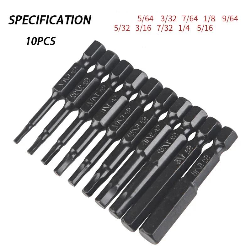 Screwdriver Head Multi-standard Wear-resistant and Durable Inch Size Hexagonal Head S2 Alloy Steel