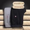 Winter Lambswool Warm Casual Pants Men's Fitness Jogging Sweatpants Male Bottoms Fleece Straight Trousers M-5XL