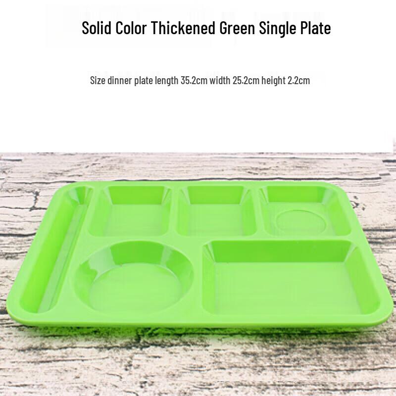 Rotes Verdicktes Melamin 6-Fächer-Tablett - 4-teiliges Set