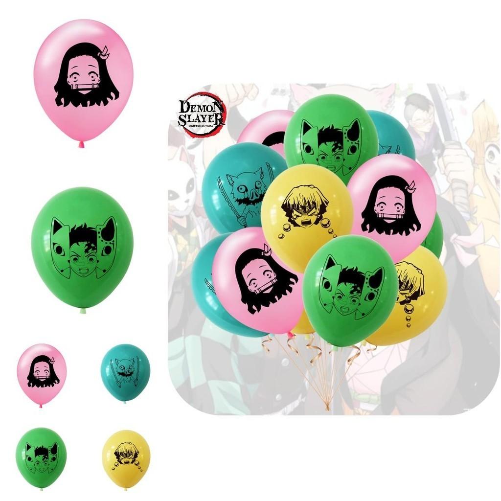 Premium Quality Kimetsu No Yaiba Anime Party Balloons Decorative Latex Balloons