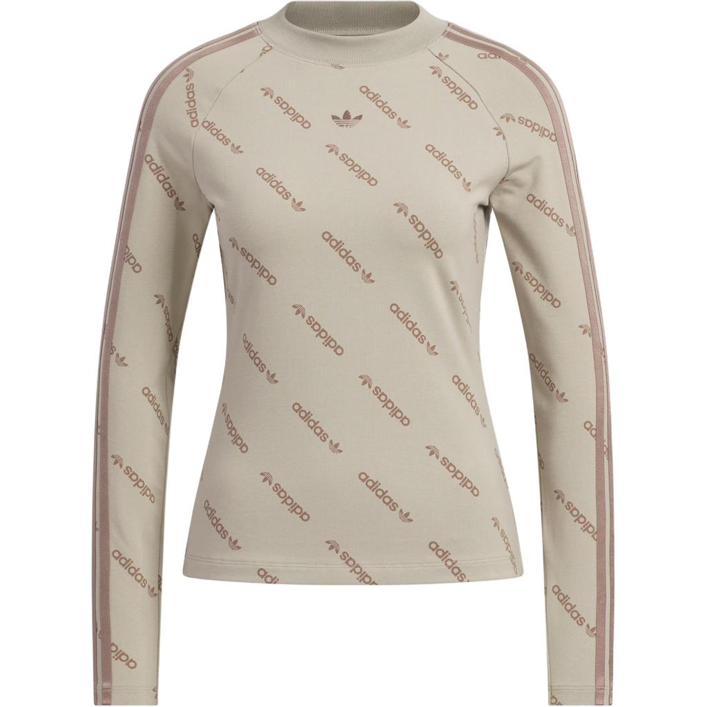 Adidas Originals Tight Round Neck Sports Slim Fit Long Sleeve Raglan T-Shirt Women Tops KS8493