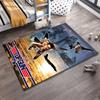 Top Gun Themed Carpet with Fighter Jet and Sunset Background Design Suitable for use as an anti-slip for living room bedroom sofas