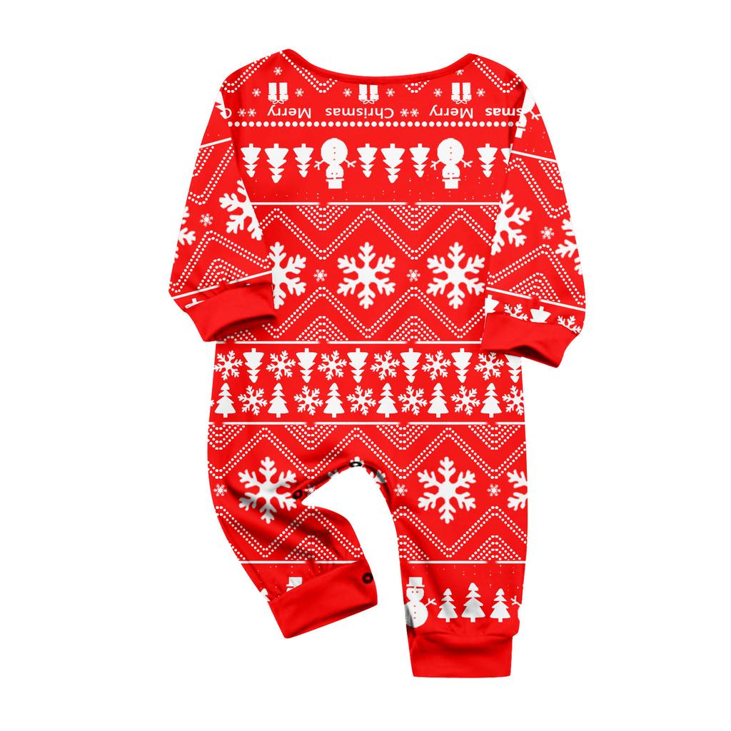 Print Cute Family Set Pajamas, Home Clothes, Family Set Long Sleeve Top Pants Set