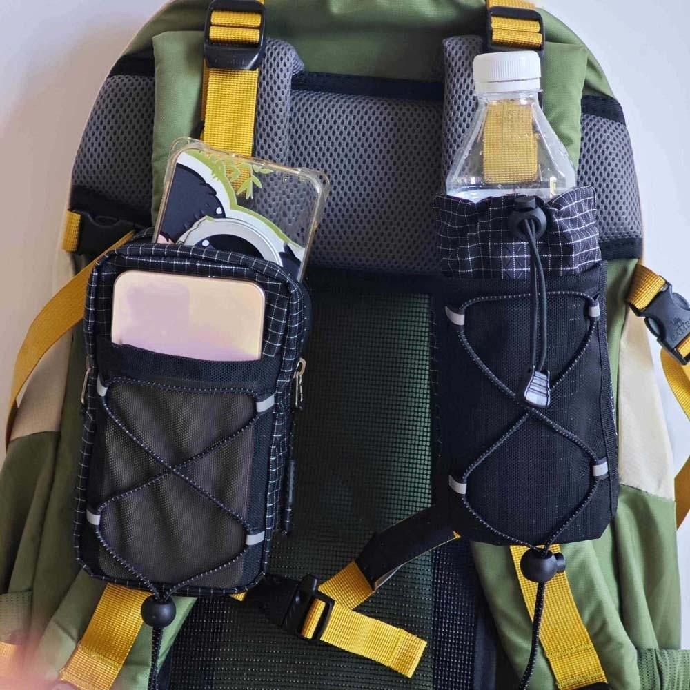 Polyester Bergsteiger-Zubehörbeutel Rucksackbefestigung Tragbare Handytasche Damen