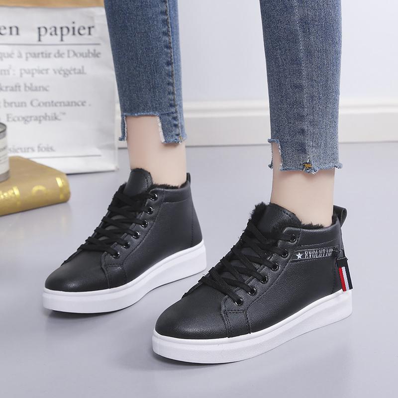 Fashion New Style Popular Winter Ladies Shoes Lace Up Women Sneakers Snow Ankle Boots Waterproof Warm Platform Woman Footwear for Female