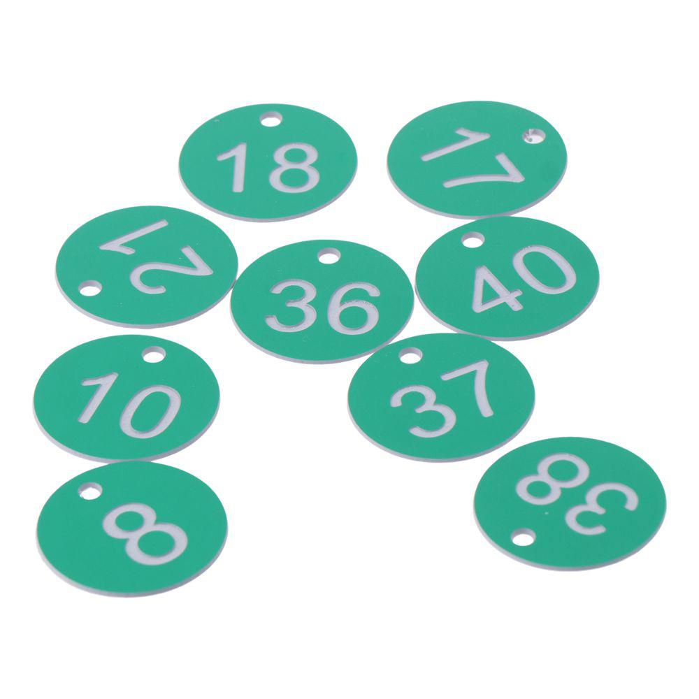 50PCS Durable Plastic Number Tags Lightweight Restaurant Queue Number Restaurant