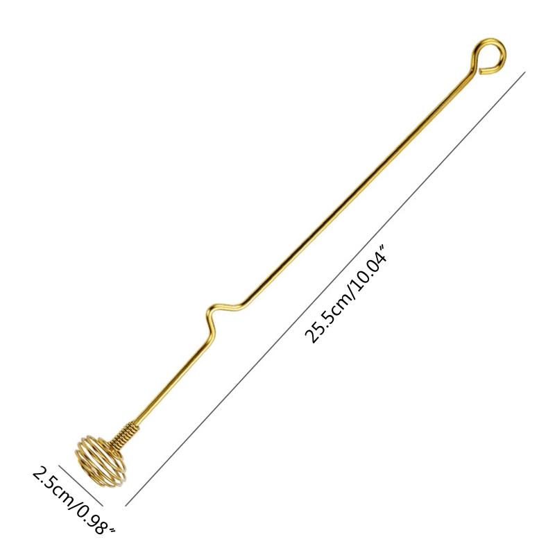 Stainless Steel Honey Stick Dipper Stirring Bar Swizzle Stick Honey Stirrer for Serving Syrups Frosting Melted Chocolate