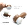 Mini Facial Cleansing Brush Dual-Sided Gentle Exfoliating Brush with Handle Hygienic Skincare Tool for Deep Pore Cleaning