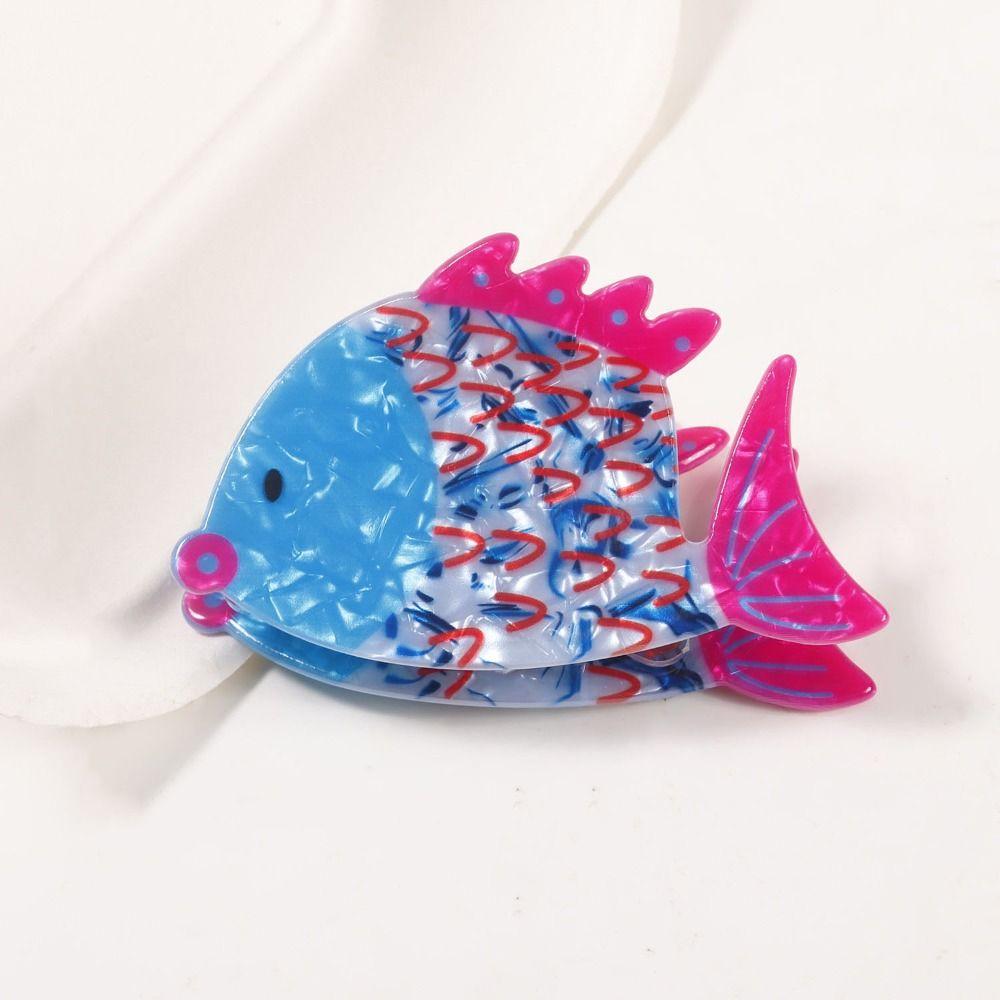 Animal Fish Hair Claw Sea Creature Large Shark Clip Creative PVC Claw Clip  Women