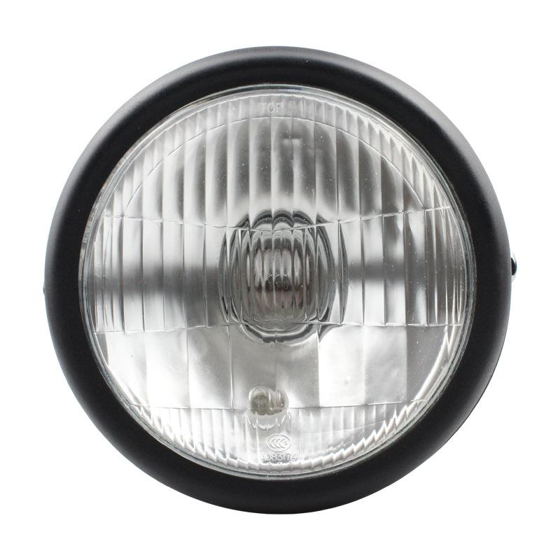 Motorcycle Modified Accessories Headlights Cg125 Modified Retro Headlights Gn125 Retro Black Shell Round Headlights