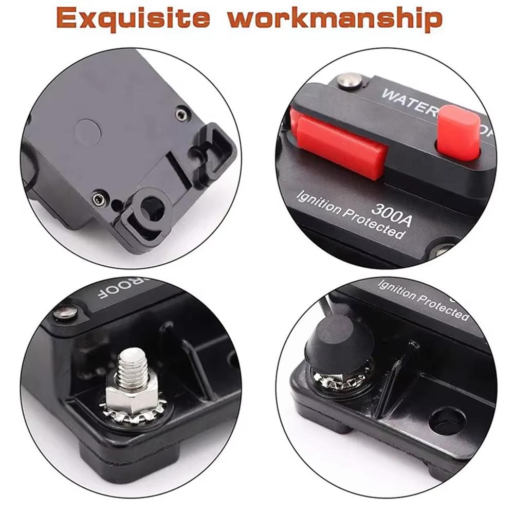 30A - 300A 12 - 48V DC IP67 Waterproof Circuit Breaker with Manual Reset Button for Car/Yacht/RV