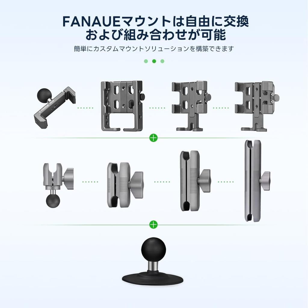 FANAUE Auto-Saugnapf Armaturenbrett 3M Einseitiges Klebeband Rund mit 1" Kugel, Kompatibel mit RAM Mount Zubehör