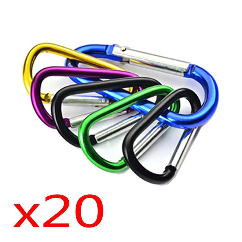 Mini-Karabiner-Schlüsselanhänger Aluminiumlegierung D-Ring Feder-Schnapphaken für Schlüssel Camping Wandern Zubehör