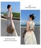Design-Sense Waist-Baring Halter Dress: Slimming, Tie-Waist, Super-Fairy, Large-Hemmed Vacation Dress