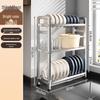 Nordic Stainless Steel Foldable Wall-Mounted Dish Rack