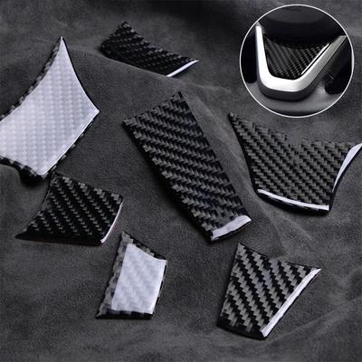 Carbon Faser Auto Lenkrad Panel Emblem M Streifen 3D Aufkleber Für BMW F48 E84 X1 F07 F10 F01 F20 f30 E60 E90 E92 E93 X5 X6 Z4
