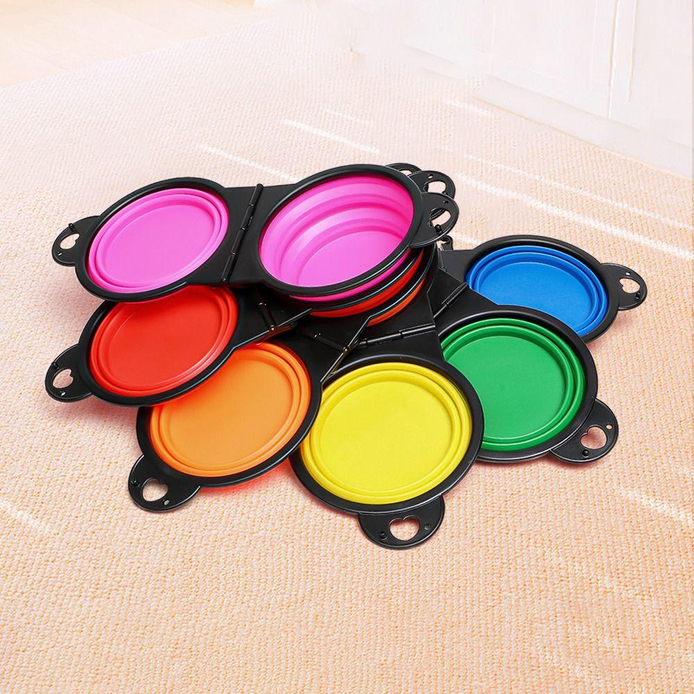 Collapsible Foldable Dog Bowl TPE Puppy Food Container Portable Dog Feeder Dish  Dog