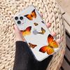 Blue Butterfly Transparent TPU Phone Case for Apple iPhone 14 Pro Max