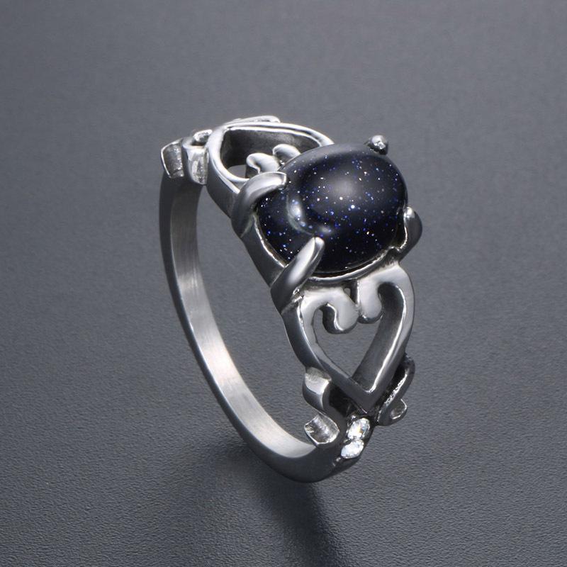 2026 European and American Trend Hollow Love Gem Refers To Personalized Couple Ring Jewelry 6