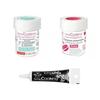 2 Food Colorings Pink-water Green + Black Icing Pen