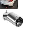 Rear Round Stainless Steel Car Shuffler Tail Pipe Tip Noise Reduction Easy Installation for Most Cars with Curved 38mm To 53mm   13.8cm