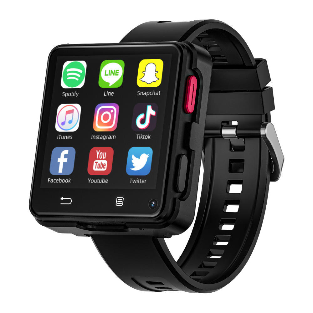 Smartwatch APPLLP 2 MAX 4G SIM 64GB 2.64inch TFT Square IP68 Waterproof GPS WiFi Dual Camera Rubber Band Unisex APPLLP 2 MAX чёрный