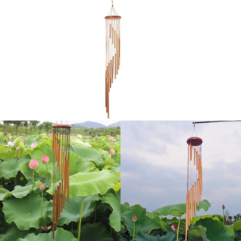 

18 Tubes Wind Chimes Nordic Classic Handmade Ornament Wall Hanging Metal Wind Bells Garden Patio Outdoor Home Decoration none