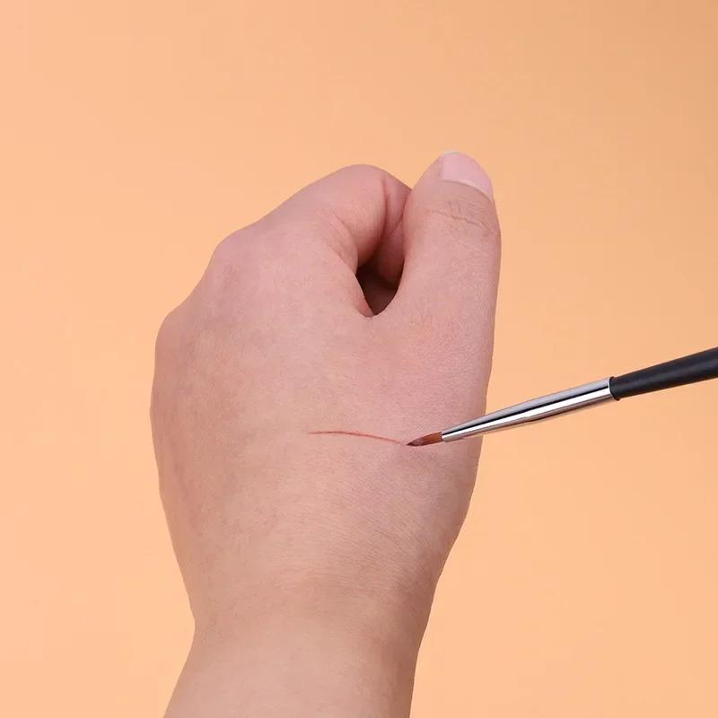 Thin Eyeliner Makeup Brush Fine Liner Small Angled Eyebrow Brush High Quality Brow Eye Contour Makeup Tool
