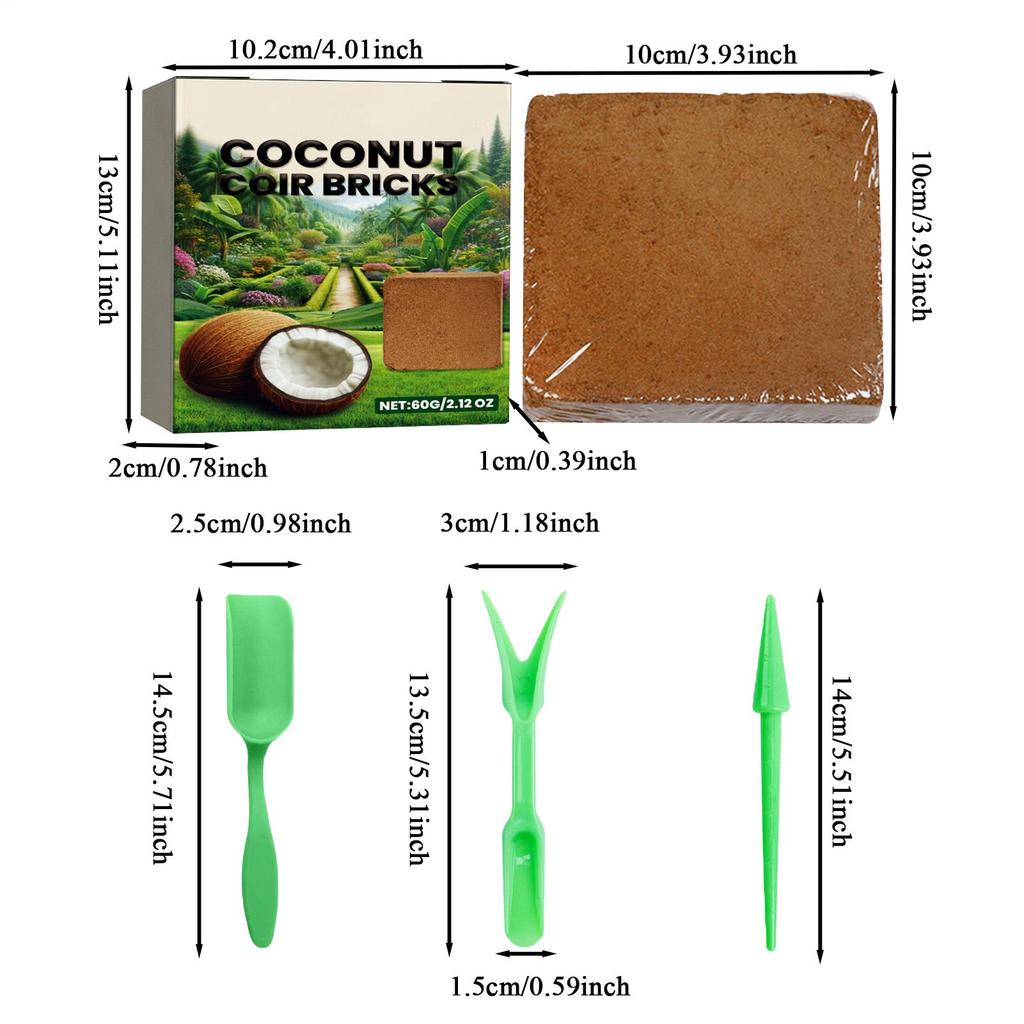Plant cultivation coconut fiber brick Reusable Natural Bricks Gardening Accessory for Hydroponics Gardening Accessories