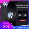 For VW Volkswagen Jetta MK5 Golf Car Stickers B-Pillar Center Column Decoration Cover PET Decals Auto Accessorie For Volkswagen