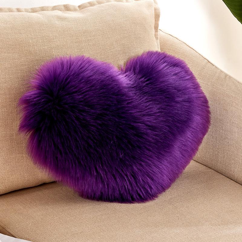 Heart-Shaped Washable Back Pillow and Sofa Cushion Cover (No Insert)