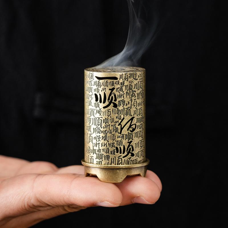 Vierkante Verticale Paard Metalen Wierookbrander - Zen Aromatherapie Houder voor Bureau, Gelukbrengend Decor voor Thuis Kantoor & Cadeau