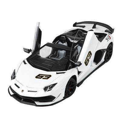 Grande Modello Simulazione Supercar Lamborghini Aventador SVJ 1/18 Dettagli Interni Ornamenti da Collezione per Adulti Regalo per Ragazzo Giocattoli di Halloween