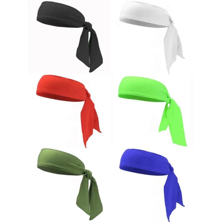 Elastic Sports Ribbon Pirate Sweatband for Tennis Unisex Men Women Teens Headband Gym Fitness Yoga Hair Bands Athletic Headwear
