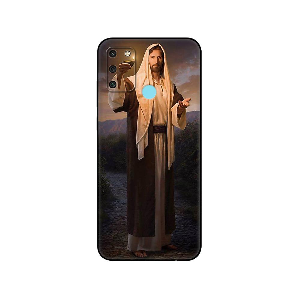 Black Tpu Case For Huawei Honor 8a Prime 8s Prime 9 Lite Honor 9A 9C 9X Premium 9x Pro 9S Case Cover Christ Jesus Cross