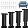 4Pcs Adjustable Furniture Legs,Heavy Duty,12cm-19cm Sturdy Metal Replacement Bed Support Leg for