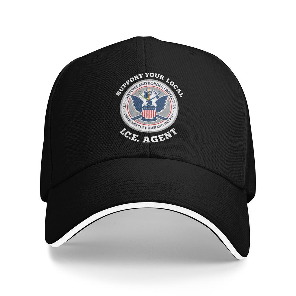Immigration and Customs Enforcement  ICE  Sun Baseball Cap  Trendy Trucker Hat For UnisexTeens Outdoor Sport Baseball Caps