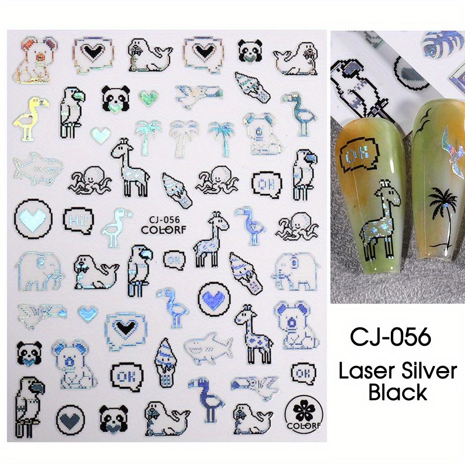 

Веселая летняя наклейка для ногтей — морская звезда, пляж, море, тропическая кокосовая пальма, слайдер для цветочного маникюра — лазерный серебристый дизайн для наклейки для дизайна ногтей