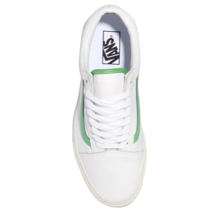 Vans Old Skool Low Top Skateschuhe Damen Sneaker Weiß Grün VN000CR5WGR1