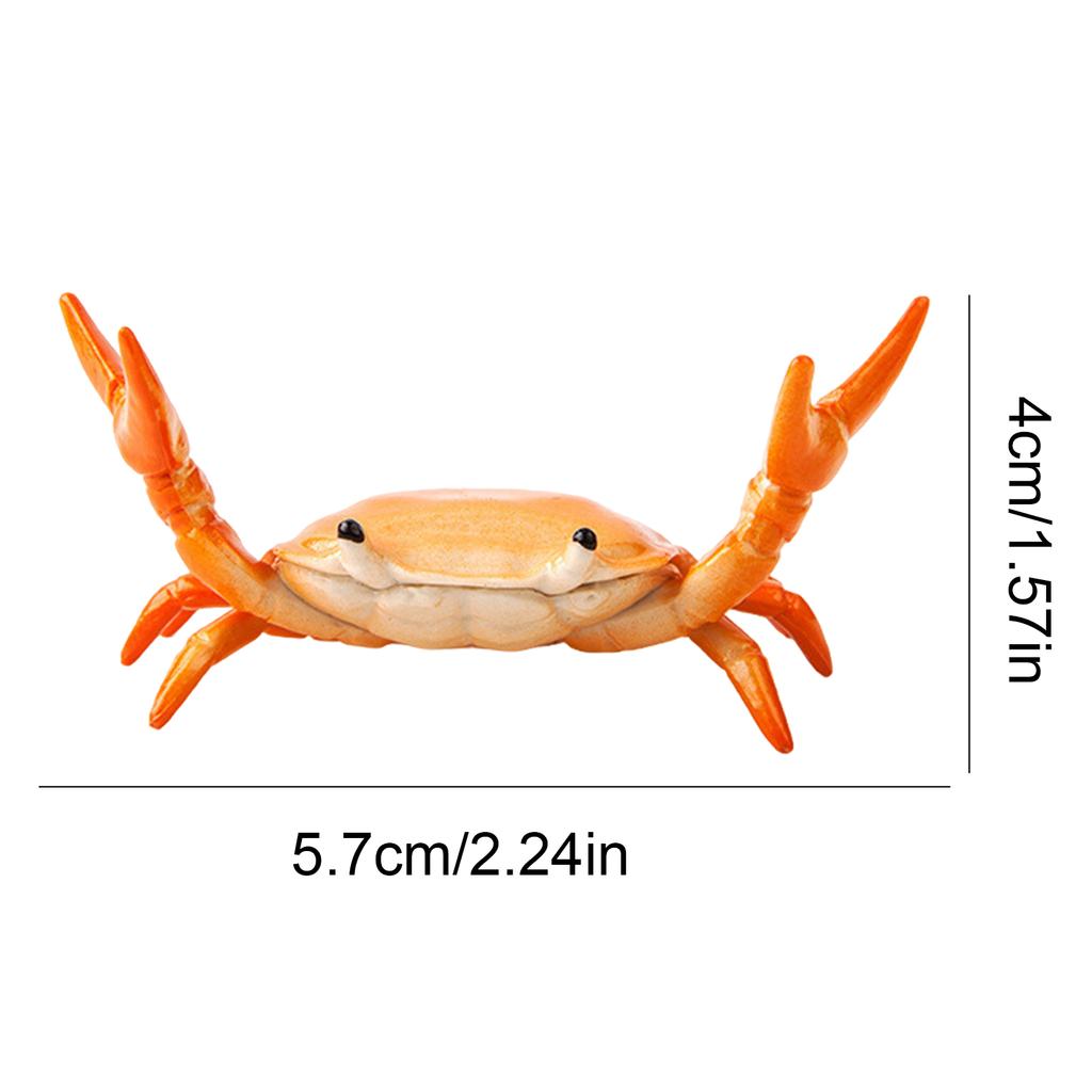 Cute Crab-Shaped Pen Holder Decorative Sculpture Sturdy Desktop Accessories Novelty Stand for Office Home Study Desk Tabletop