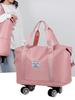 Large Capacity Multi-Functional Travel Bag with Universal Wheels and Luggage Handle Attachment