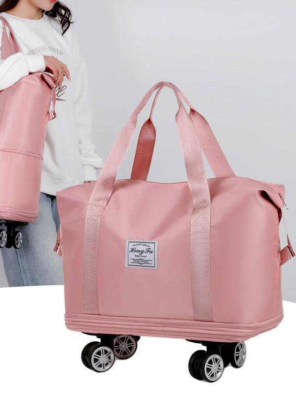 Large Capacity Multi-Functional Travel Bag with Universal Wheels and Luggage Handle Attachment