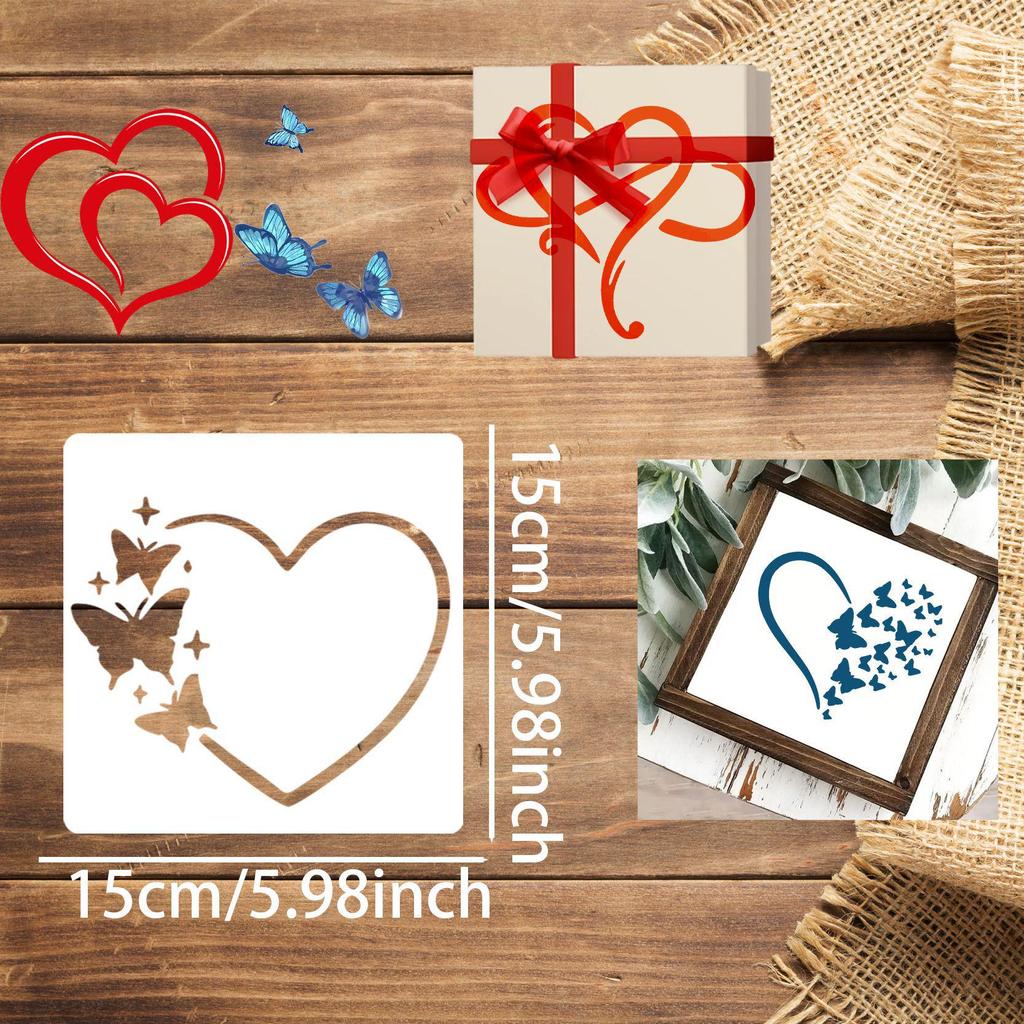 Heart Painting Templates Set - Pack of 6