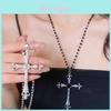 Stylish Cross Jewelry For Women Men With Long Alloy Chain And Fall Winter Fashion