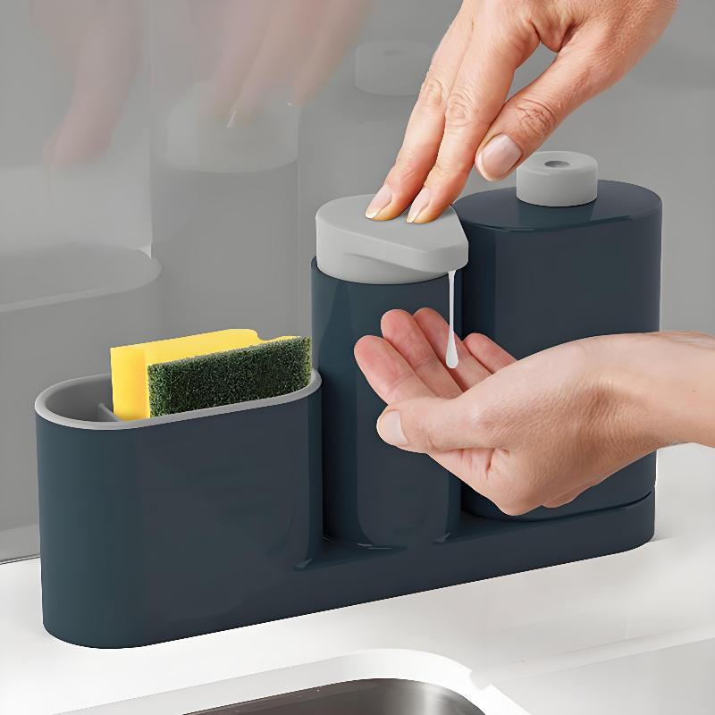 Bathroom Storage Rack For Cleaning Rack Washing Sponge Brush Sink Detergent Soap Dispenser Bottle Kitchen Organizer Gadgets